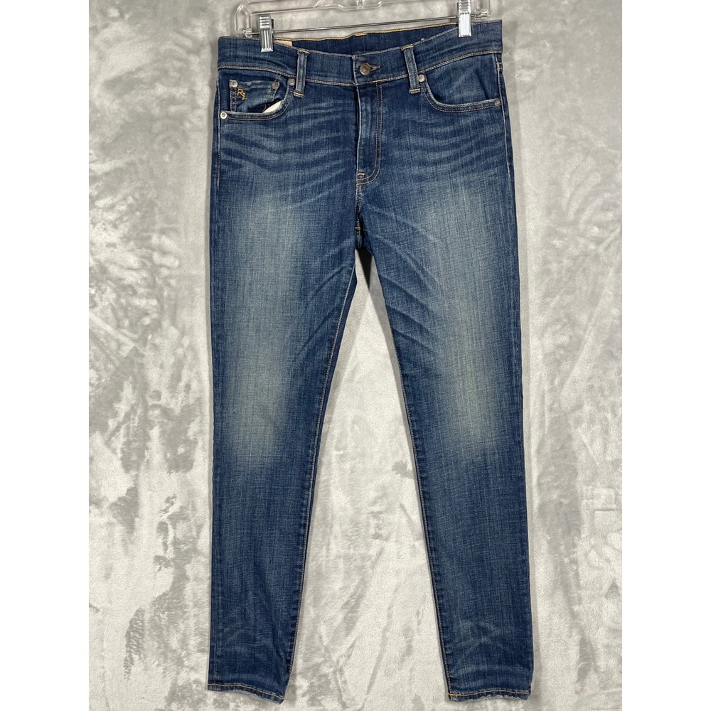 Polo Ralph Lauren Tompkins Skinny Jeans Blue Medium Wash Denim Womens 30